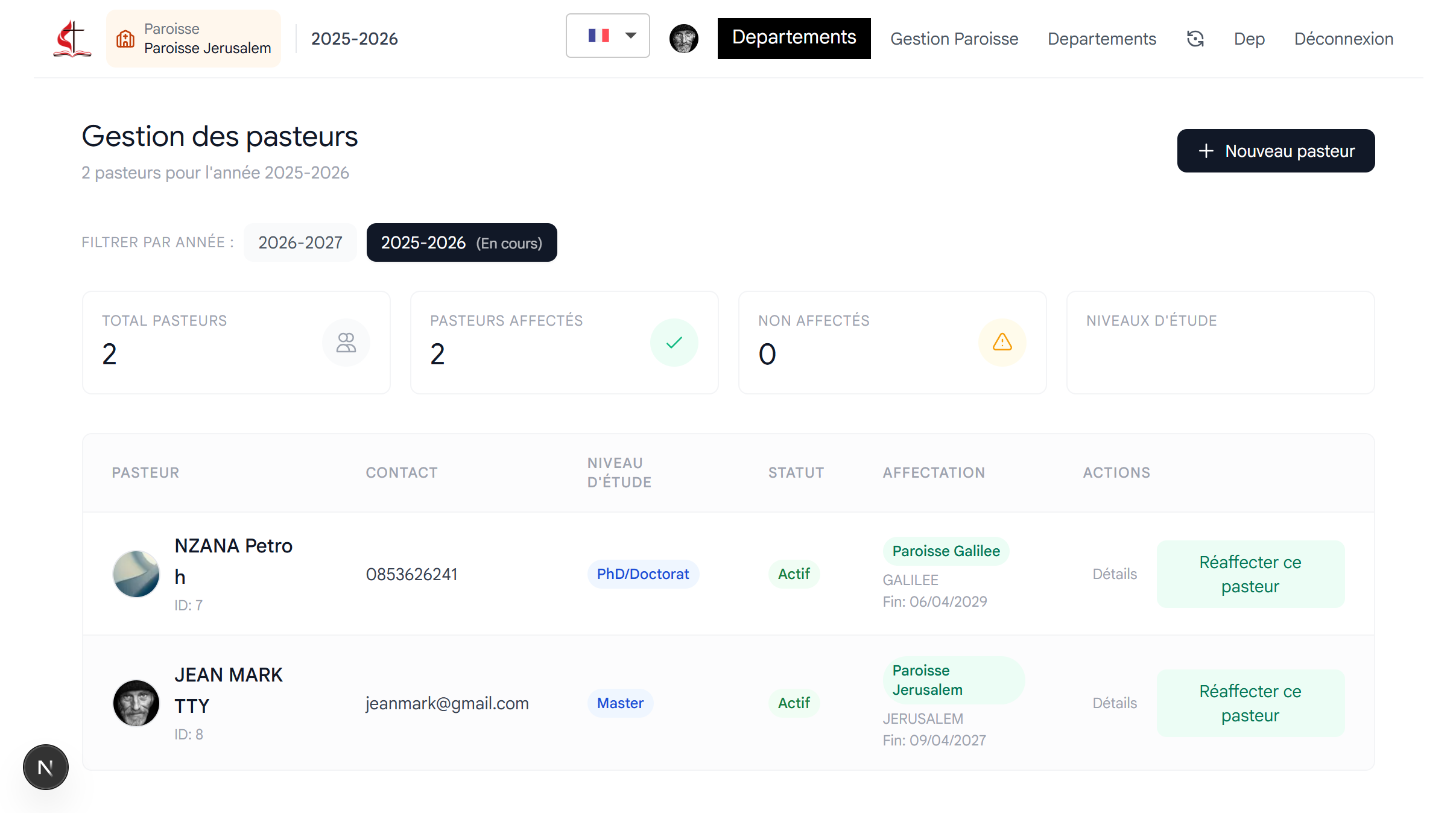 Methodist Church Management - Objectifs - Image 2 - Projet réalisé par Peter Nzana, développeur web et mobile à Lubumbashi