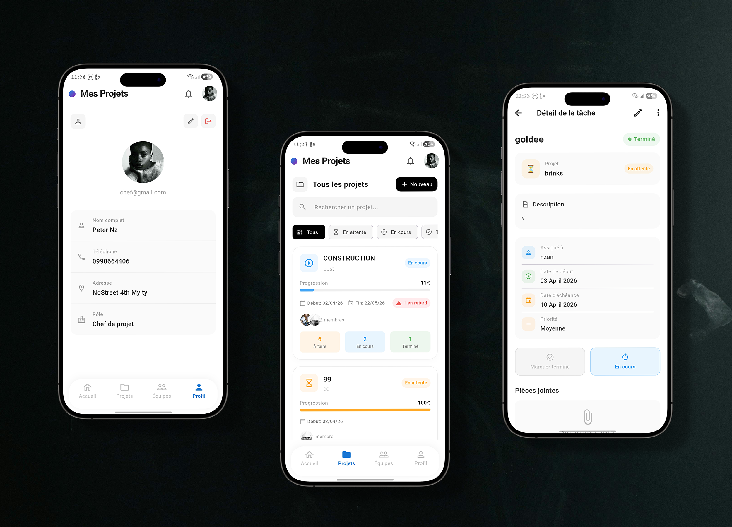Project Management Tool - visuel principal - Projet réalisé par Peter Nzana, développeur web et mobile à Lubumbashi