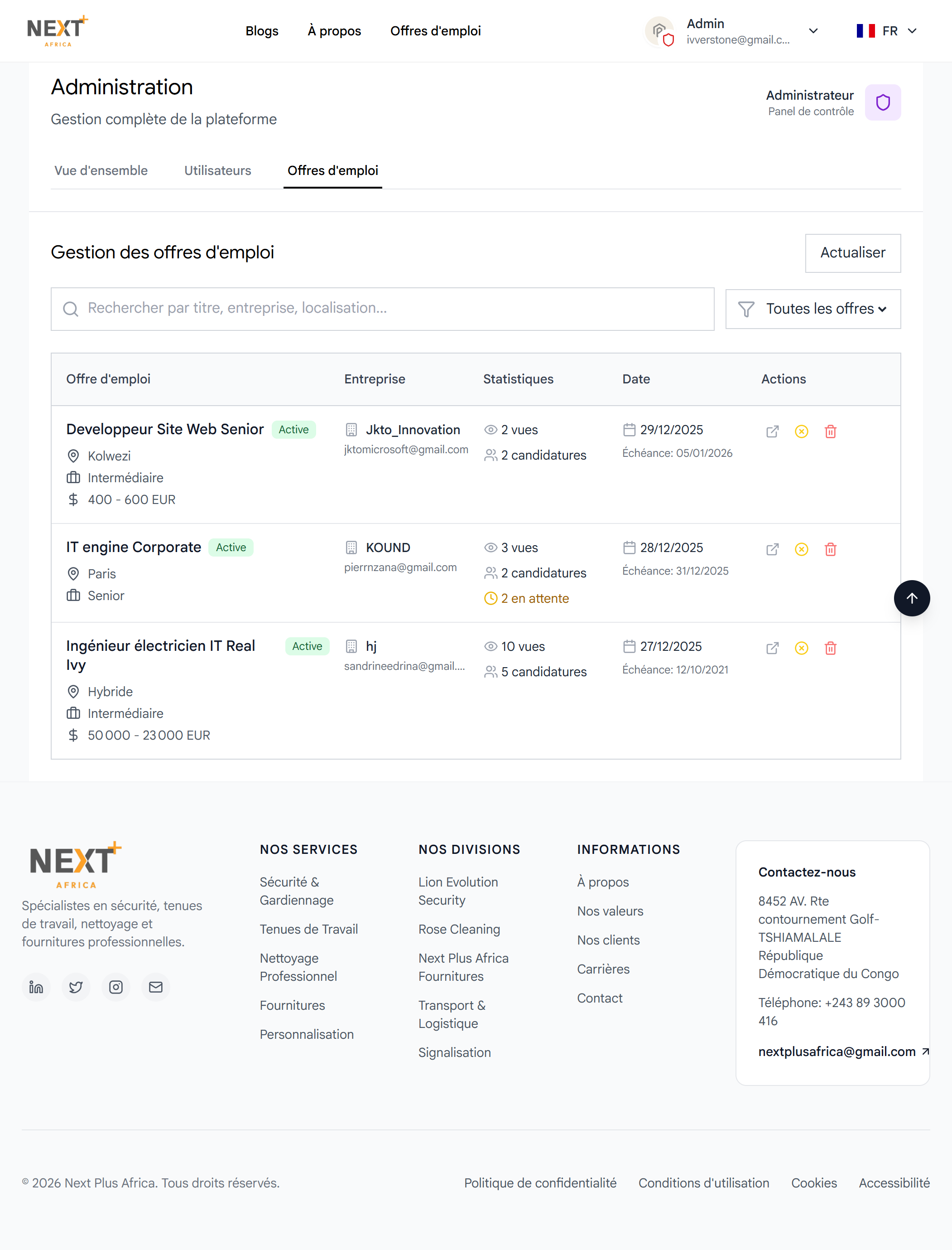JobSeek - Contexte - Image 1 - Projet réalisé par Peter Nzana, développeur web et mobile à Lubumbashi