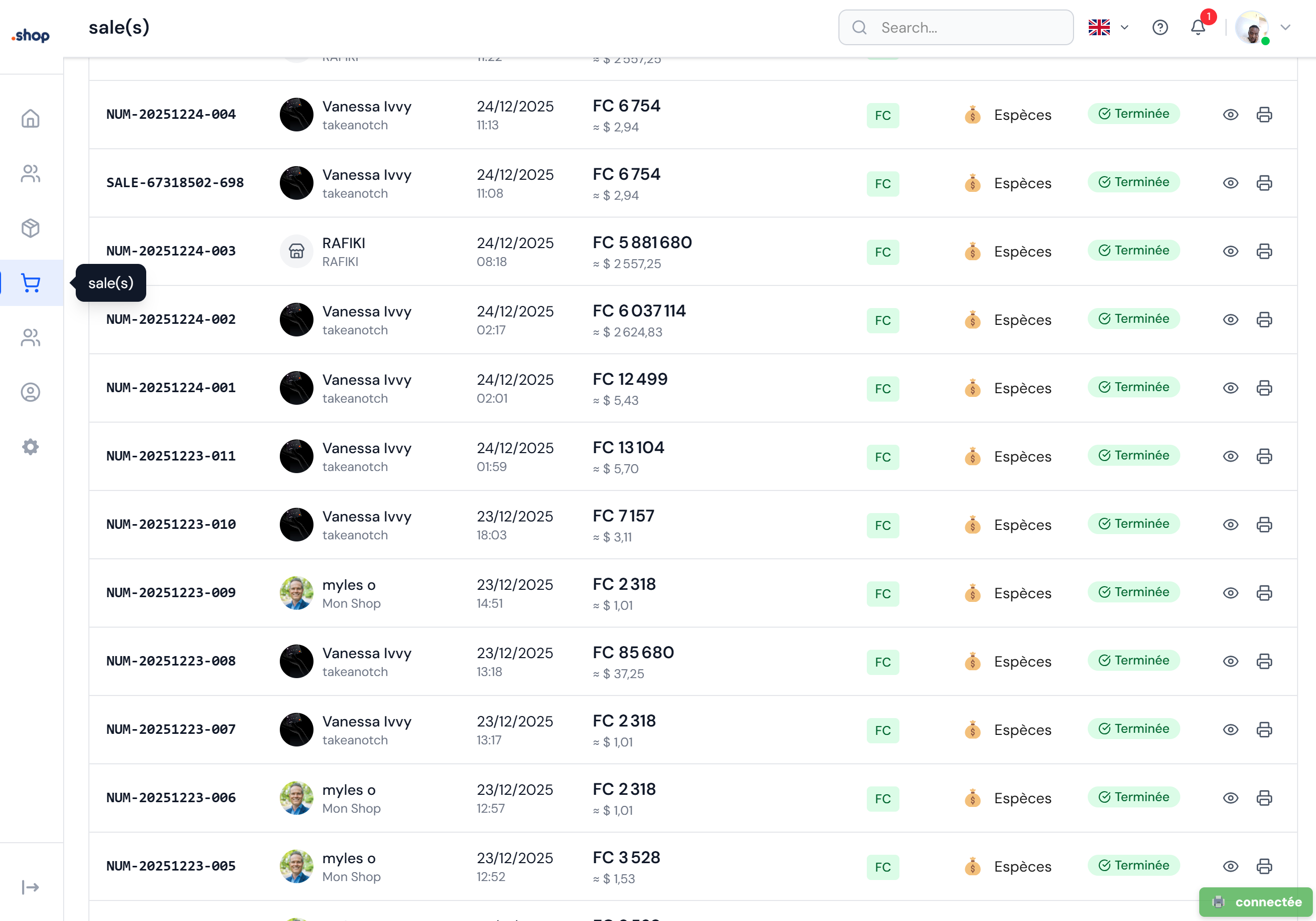 ShopManager - Objectifs - Image 2 - Projet réalisé par Peter Nzana, développeur web et mobile à Lubumbashi