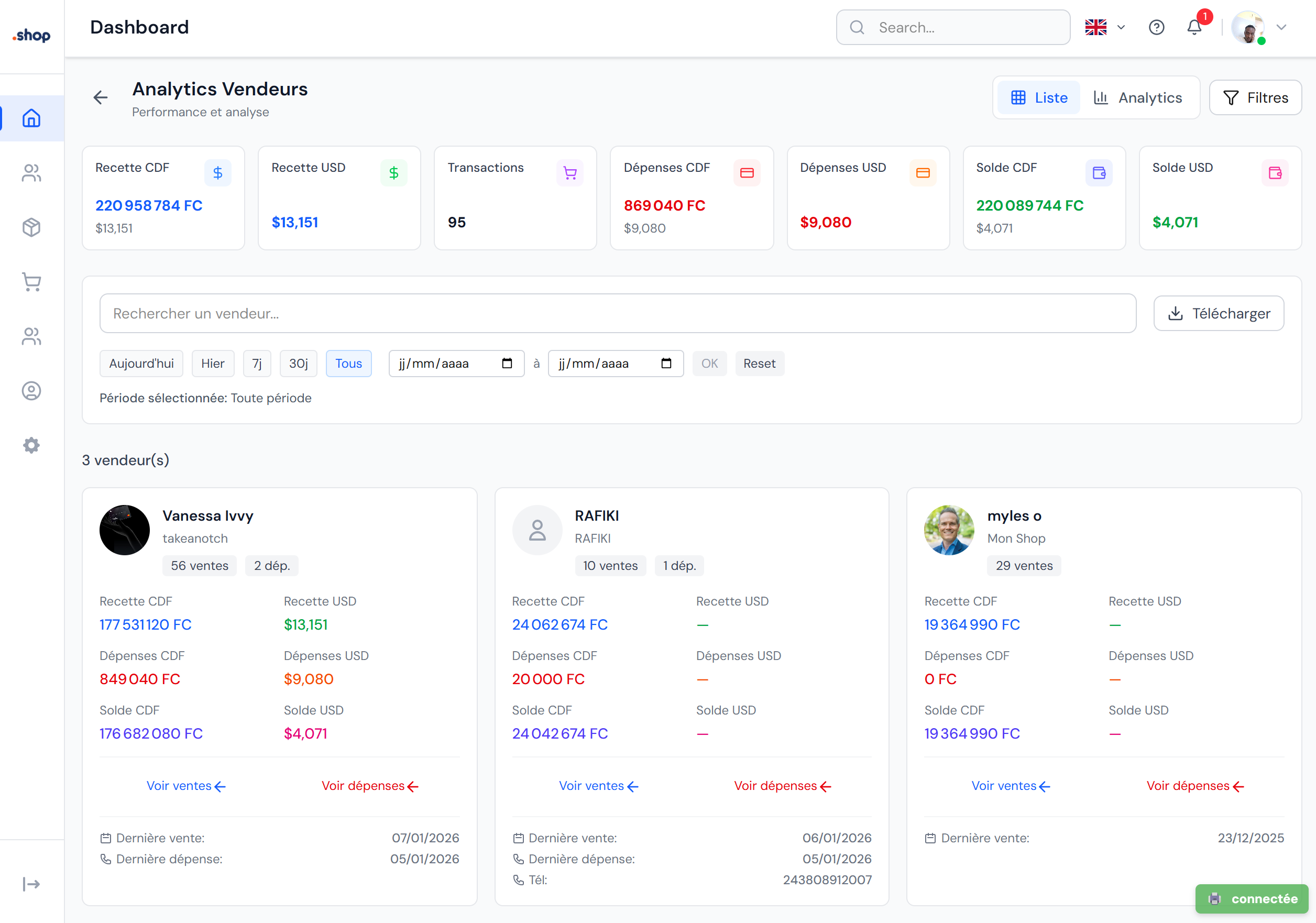 ShopManager - Approche - Image 3 - Projet réalisé par Peter Nzana, développeur web et mobile à Lubumbashi
